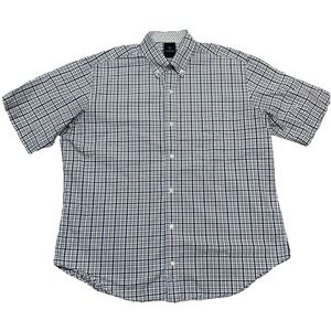 Tailorbyrd Plaid Button Up Shirt Mens Large Purple Green Collared Button Down